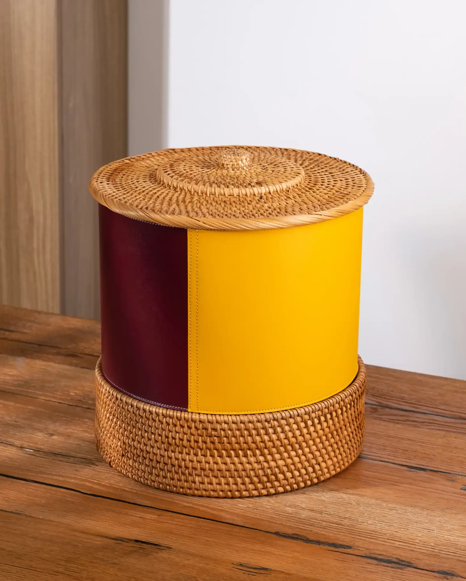 Sọt - Da Bò - Yellow - KOI Leather
