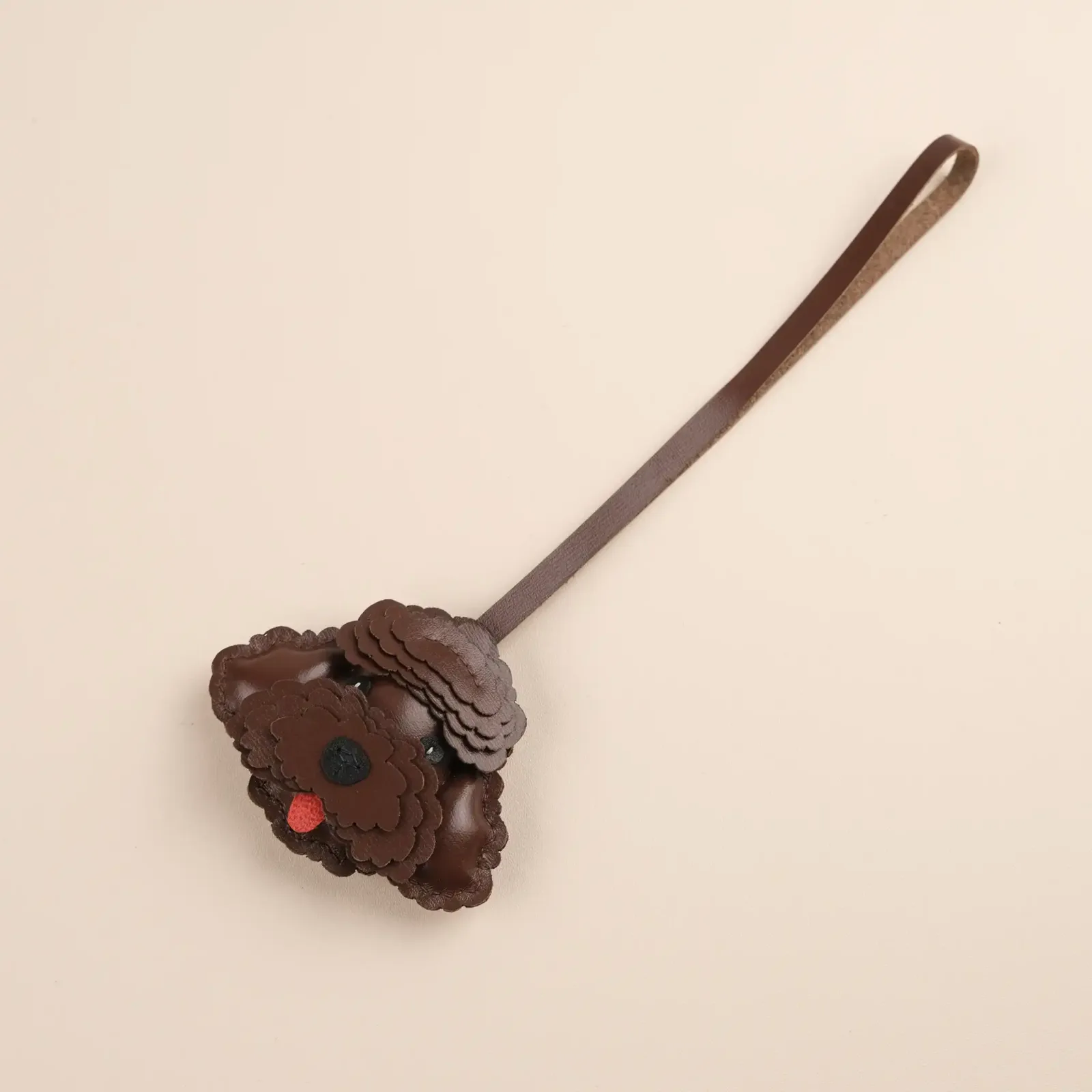 Charm cún poodle - Brown, Black, Dark Brown - KOI Leather