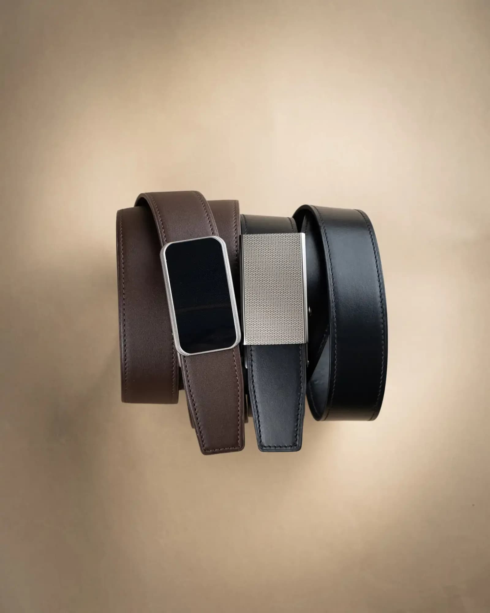 Thắt Lưng Khóa Trượt - Da Bò - Black, Brown - KOI Leather