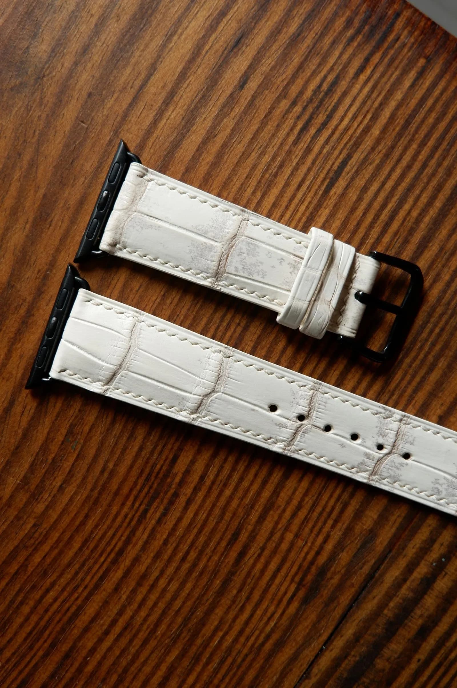 Dây Da Đồng Hồ - Da Alligator - White - KOI Leather