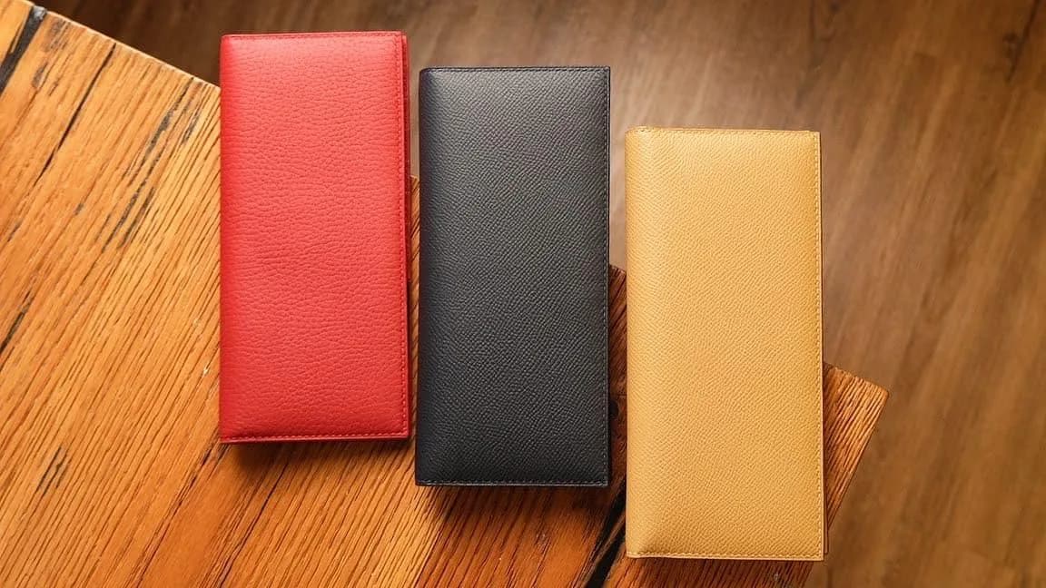 Ví Ngựa Long Wallet - Da Epsom x Da Togo - Black, Red, Yellow - KOI Leather