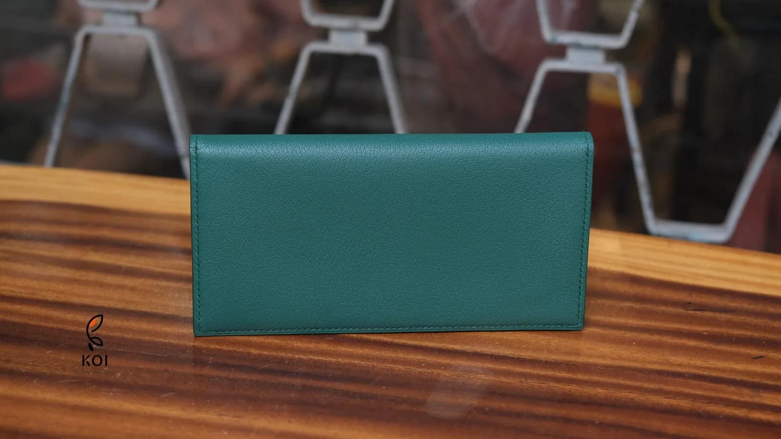 Ví Nữ Long Wallet - Da Dê Alran - DarkCyan - Hình 5