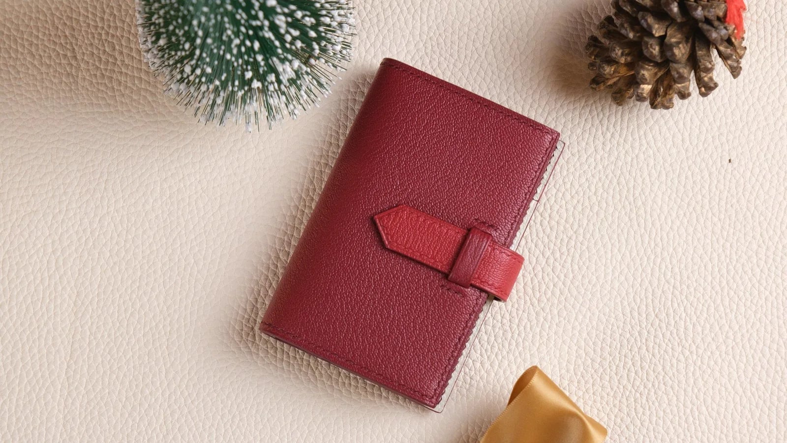Card Holder Ví Đựng Thẻ - Da Dê Alran - Red - KOI Leather