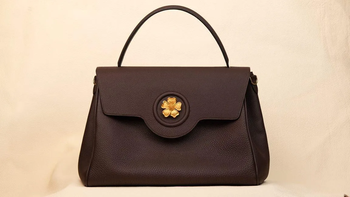 Top Handle Bag - Da Bê Togo - Brown - KOI Leather