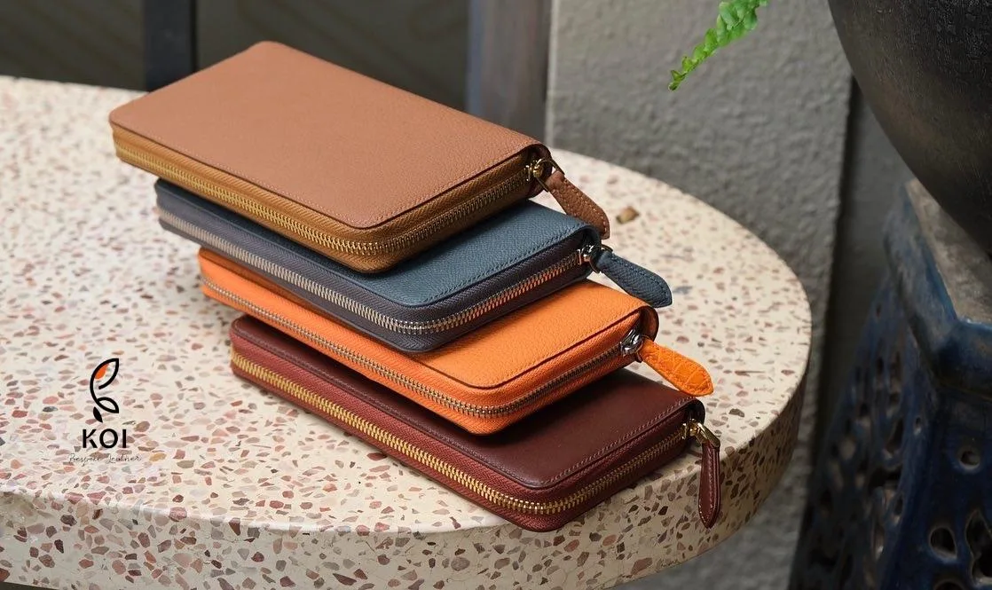 Ví Mama-Mia - Da Togo - Black, Brown, Orange, DarkRed - Hình 4