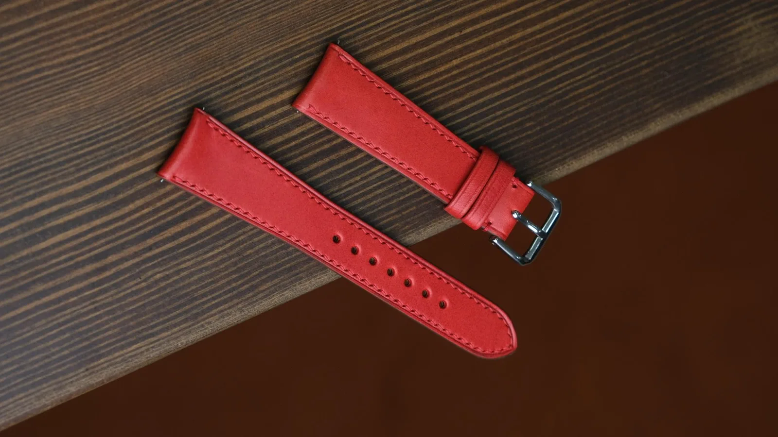 Dây Da Đồng Hồ - Da Buttero - Red - KOI Leather