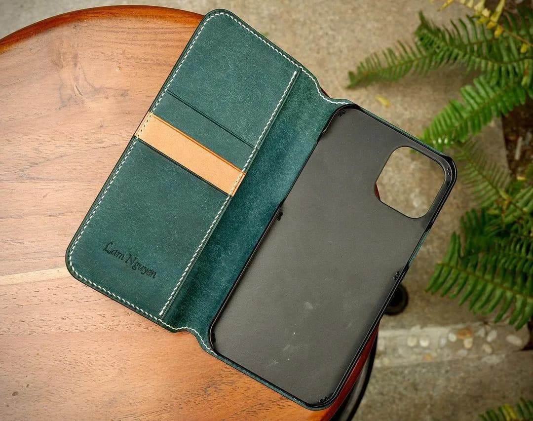 Phonecase Ốp lưng - Pueblo - DarkGreen x NavajoWhite - KOI Leather