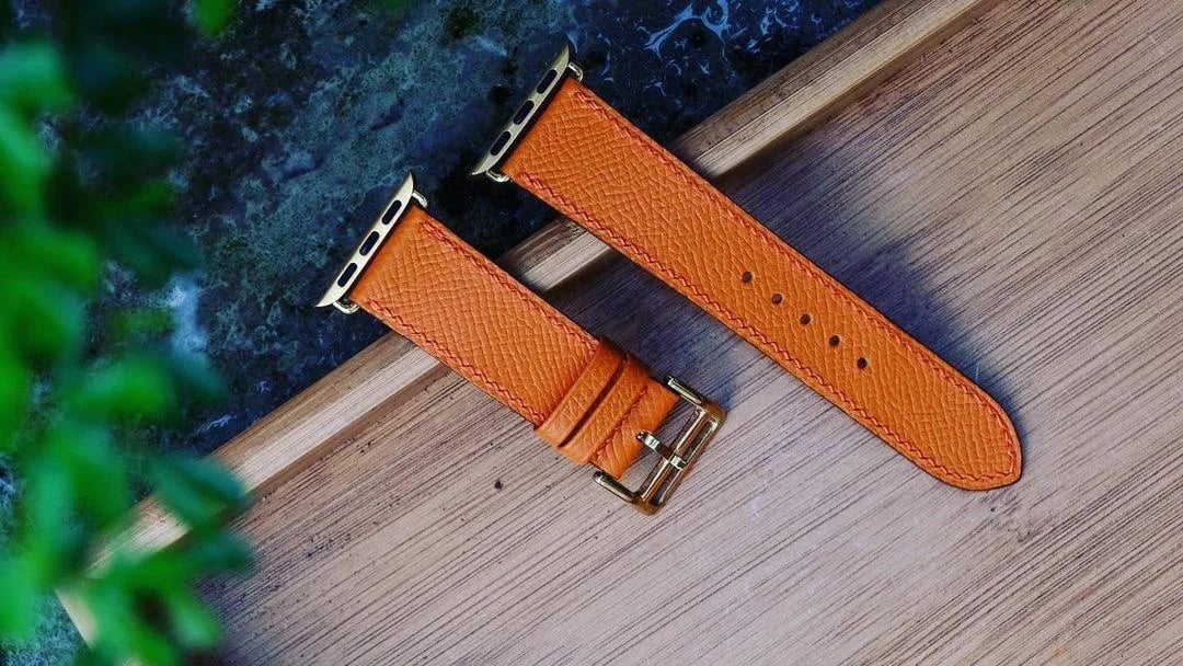 Dây Da Đồng Hồ - Da Epsom - Orange - Hình 2