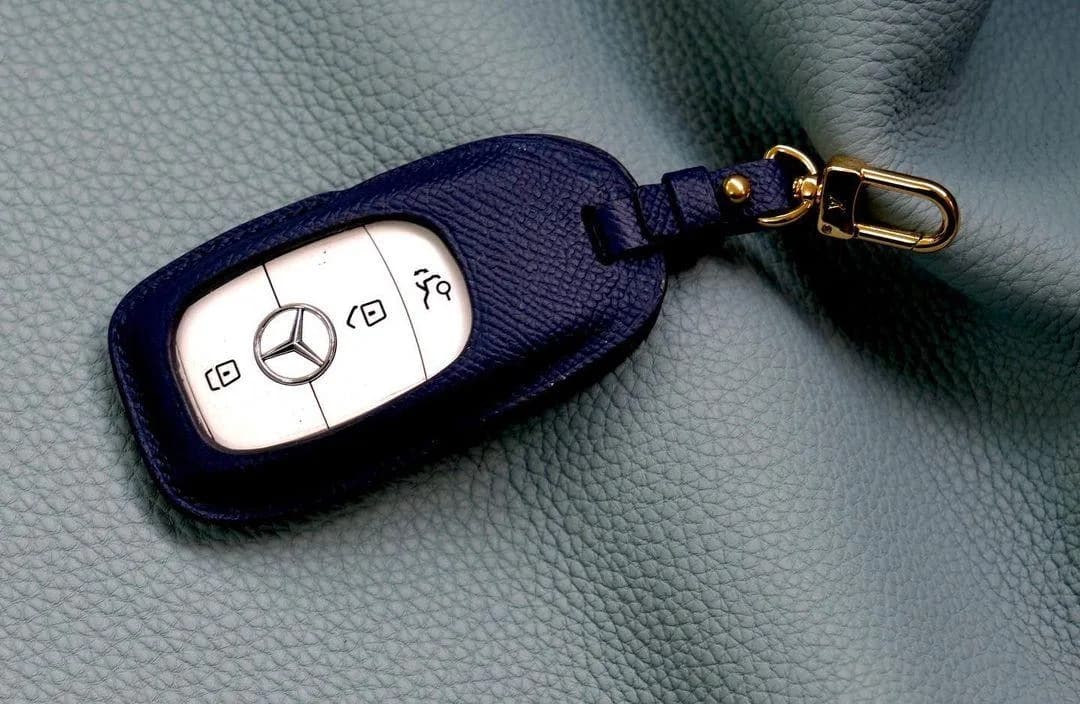 Key Cover Bao Da Bọc Chìa Khoá - Da Epsom - DarkBlue - KOI Leather