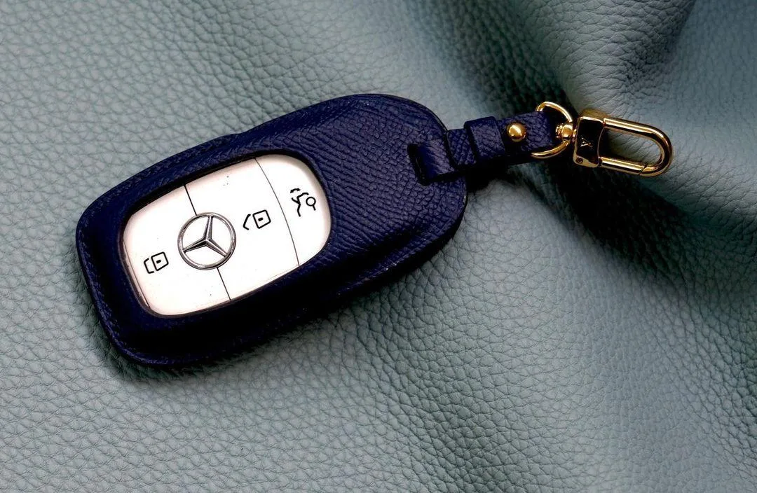 Key Cover Bao Da Bọc Chìa Khoá - Da Epsom - DarkBlue - KOI Leather