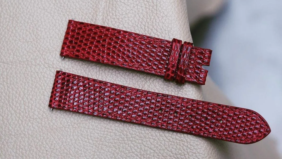 Dây Da Đồng Hồ - Da Lizard - Red - Hình 2
