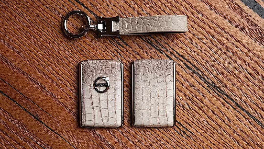 Key Cover Bao Da Bọc Chìa Khoá - Alligator - WhiteSmoke - KOI Leather