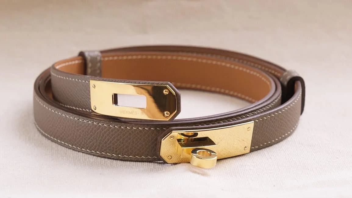 Thắt Lưng Da Nữ - Da Bê Epsom - Brown - KOI Leather