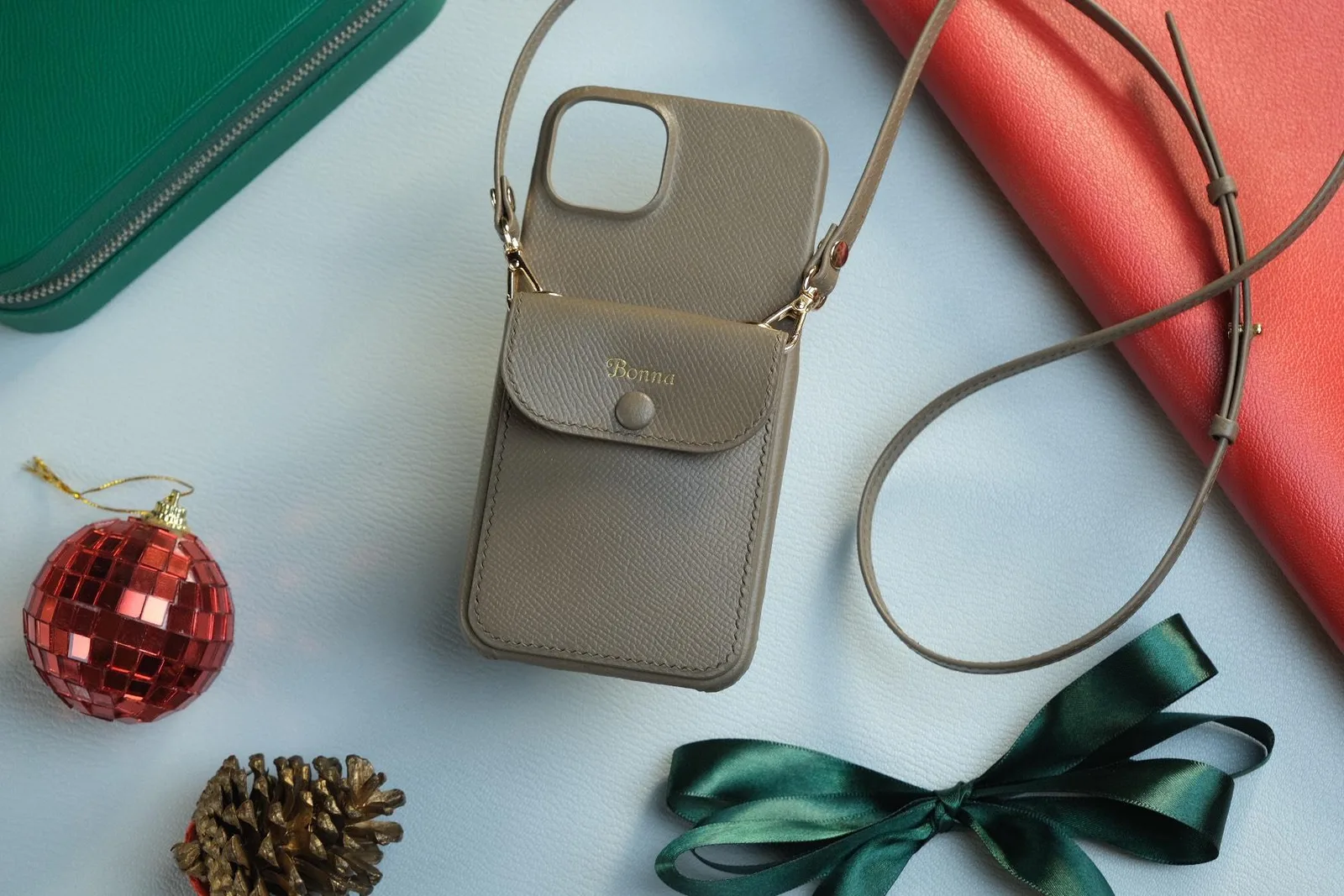 Phonecase Ốp lưng - Da Epsom - Tan - KOI Leather