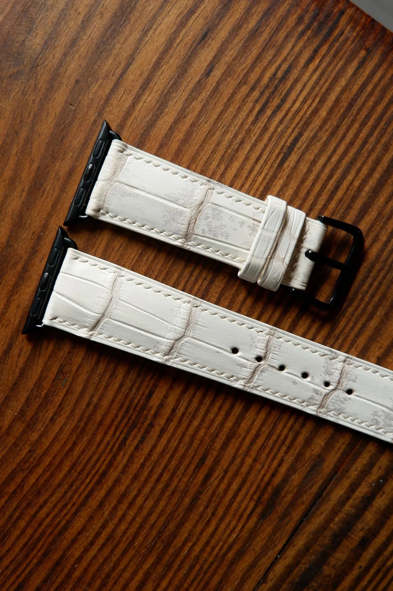 Dây Da Đồng Hồ - Da Alligator - White - KOI Leather