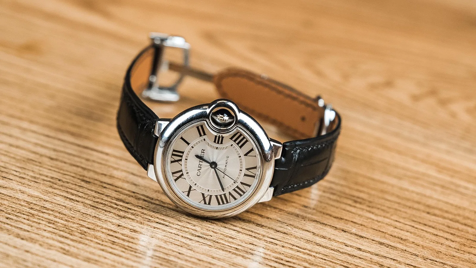 Dây Da Đồng Hồ - Da Alligator - Black - KOI Leather