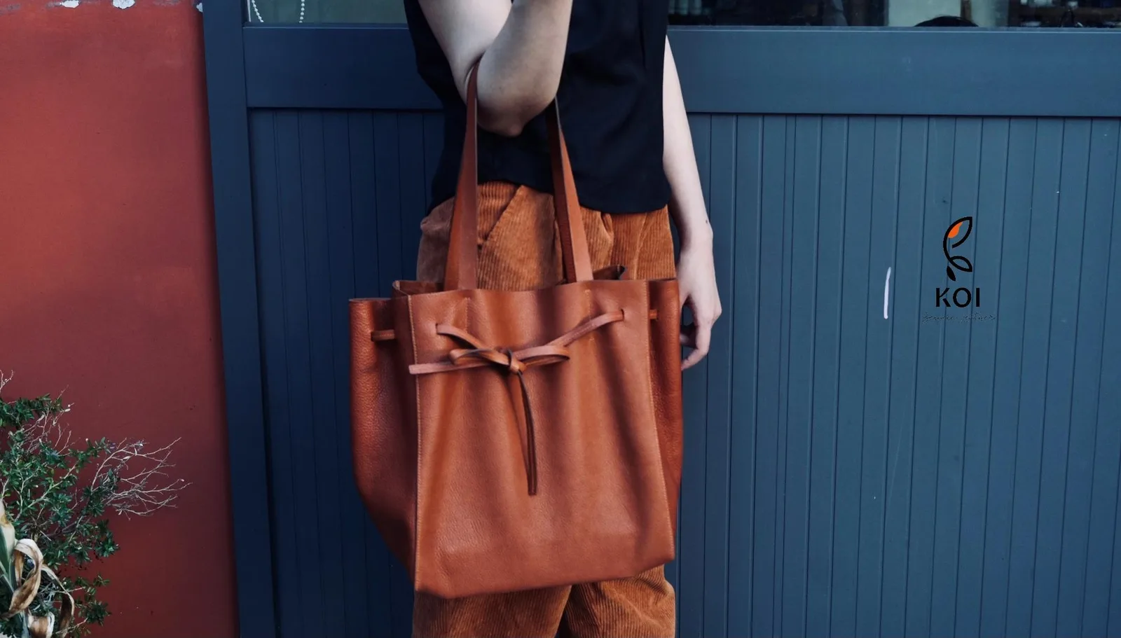 Tote Bag - Da Togo - SaddleBrown - Hình 4