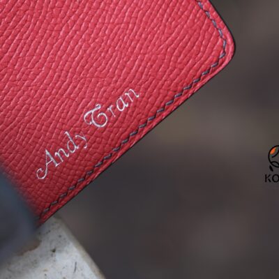 Ví Da Nam Aligator France Đen Đỏ