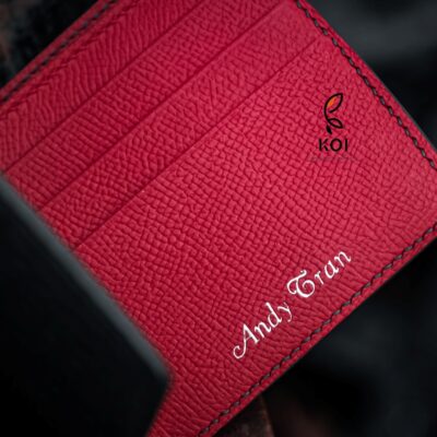 Ví Da Nam Aligator France Đen Đỏ