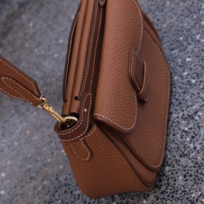 Túi Nữ Da Cao Cấp Togo Calfskin Pháp Nâu