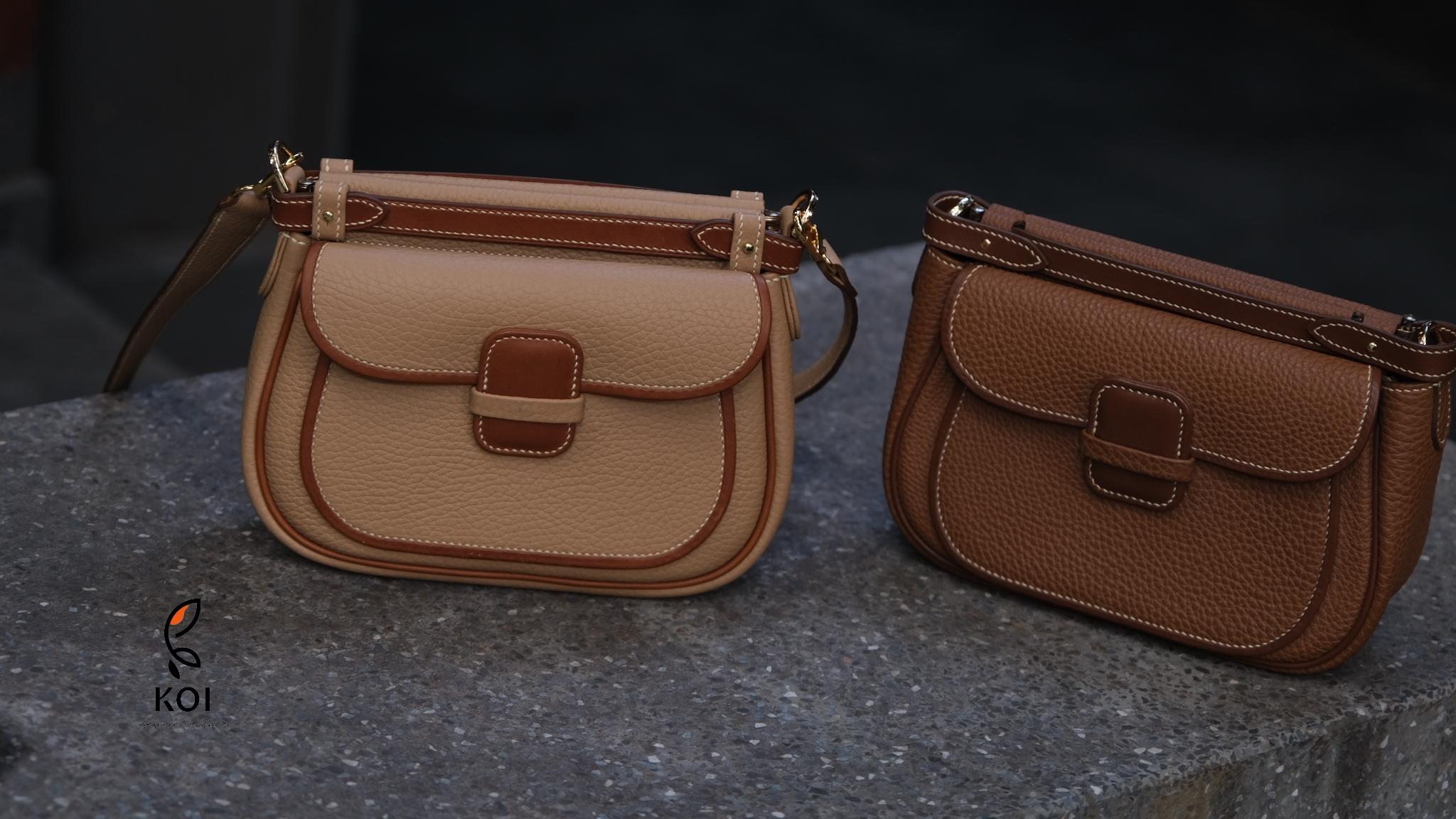 Túi Nữ Da Cao Cấp Togo Calfskin Pháp Nâu