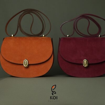 Túi Nữ Da Da Nubuck 17cm X 20cm X 10cm Cam