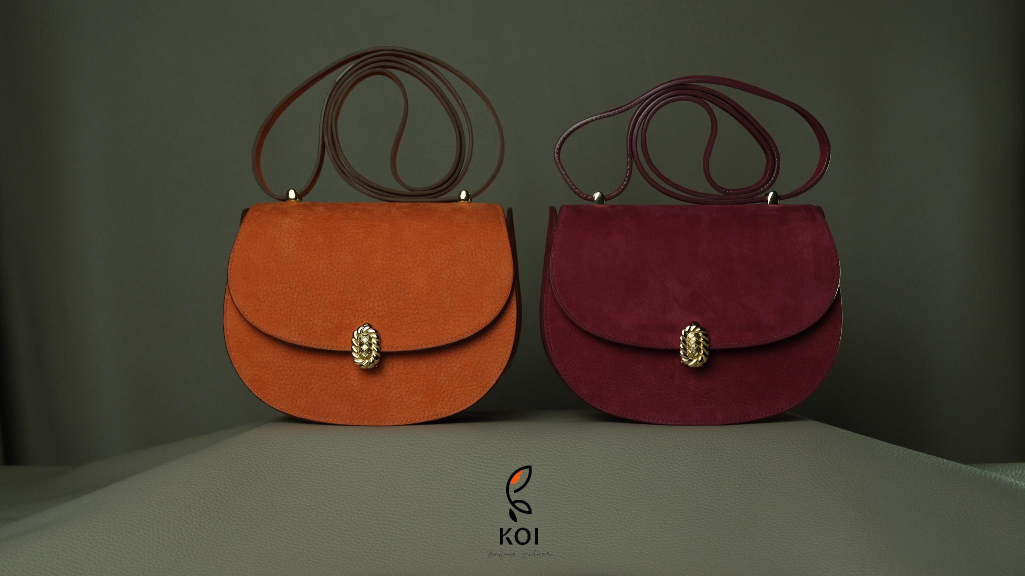 Túi Nữ Da Da Nubuck 17cm X 20cm X 10cm Cam