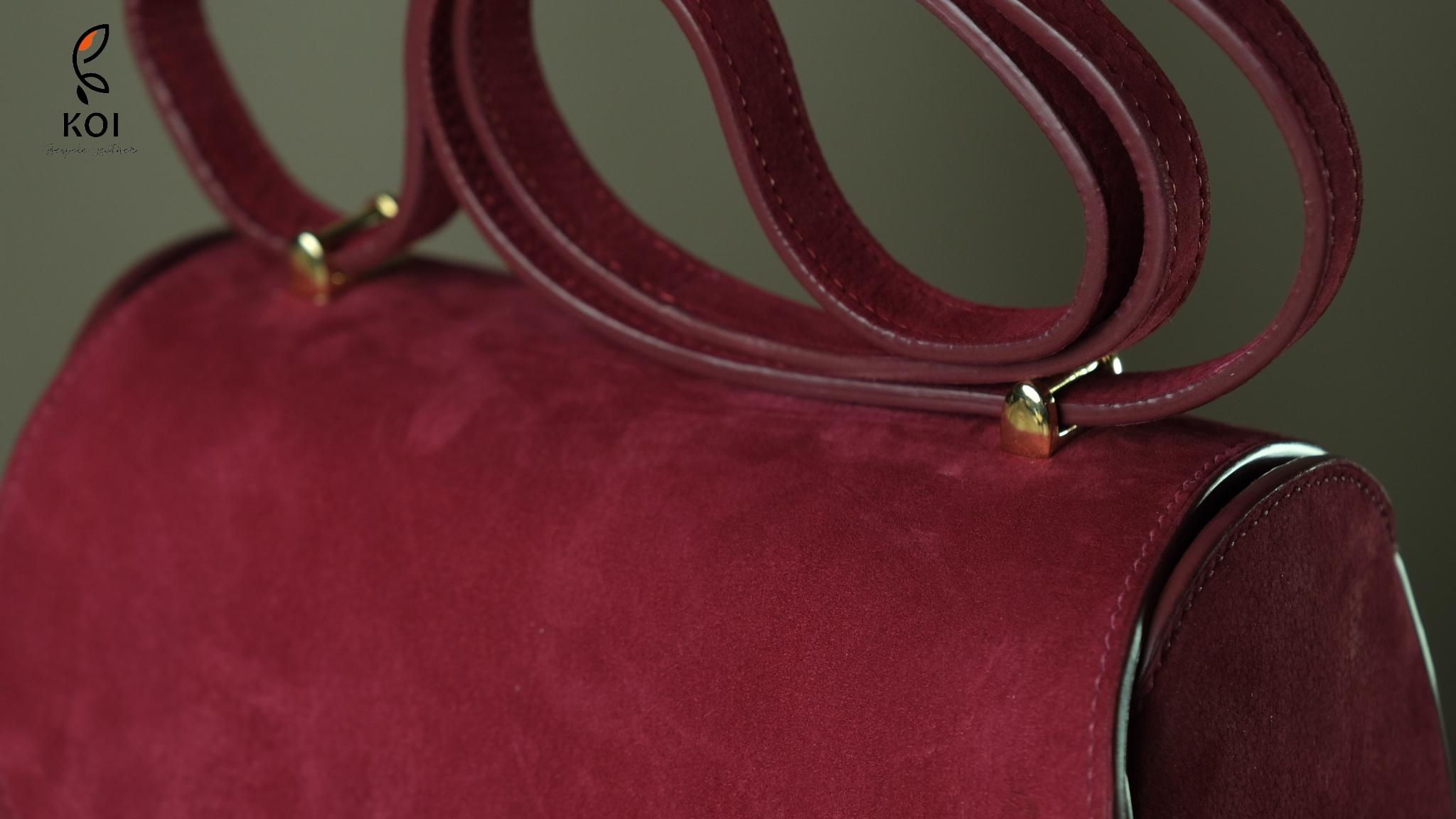 Túi Nữ Da Da Nubuck 17cm X 20cm X 10cm Cam