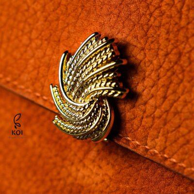 Túi Nữ Da Da Nubuck 17cm X 20cm X 10cm Cam