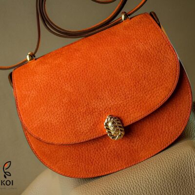 Túi Nữ Da Da Nubuck 17cm X 20cm X 10cm Cam