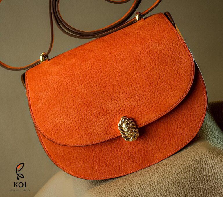 Túi Nữ Da Da Nubuck 17cm X 20cm X 10cm Cam