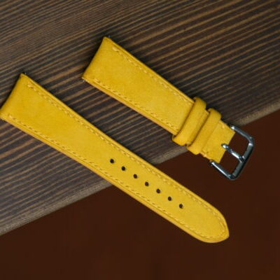 Dây Da Đồng Hồ Nubuck Medium Grey