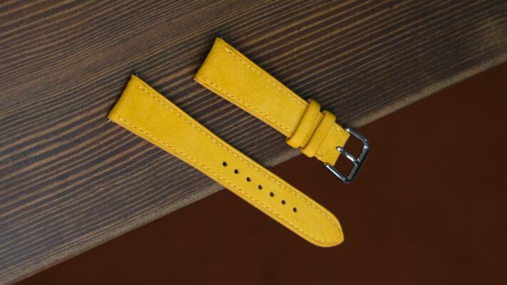 Dây Da Đồng Hồ Nubuck Medium Grey