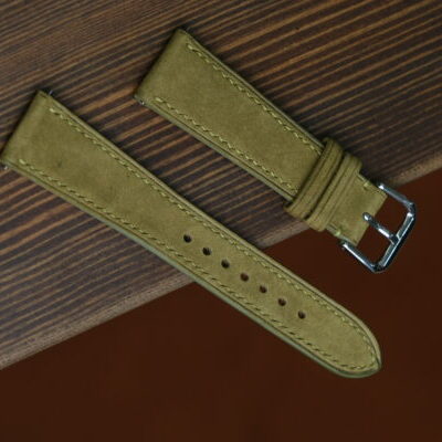 Dây Da Đồng Hồ Nubuck Medium Grey