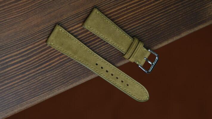 Dây Da Đồng Hồ Nubuck Medium Grey