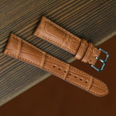 Dây Da Đồng Hồ Alligator Grey