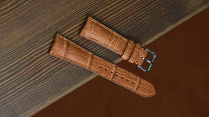 Dây Da Đồng Hồ Alligator Grey