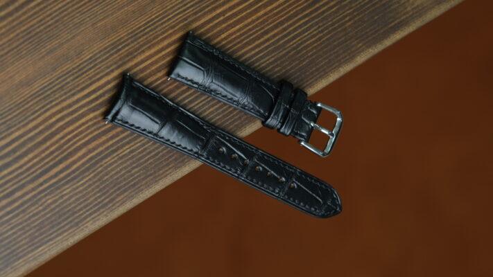 Dây Da Đồng Hồ Alligator Grey