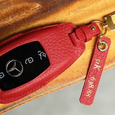 Key Cover Bao Da Bọc Chìa Khoá Da Togo Black