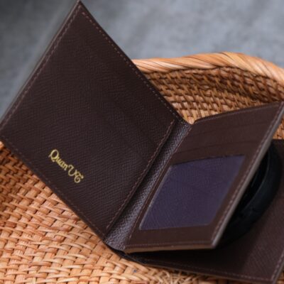 Ví Da Nam Da Epsom Nâu Đỏ