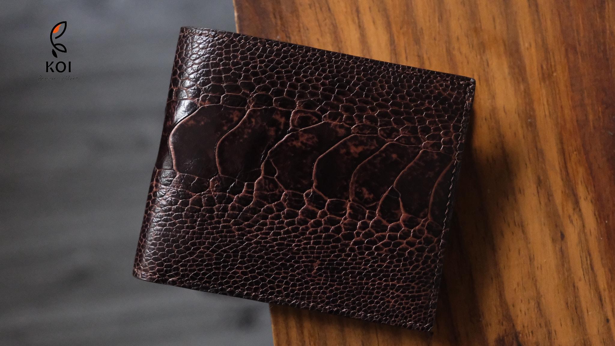 Ví Da Nam Ostrich Leg Wallet