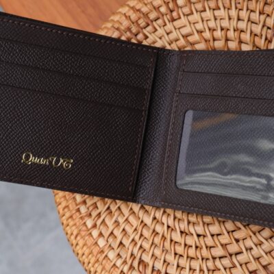 Ví Da Nam Da Epsom Nâu Đỏ