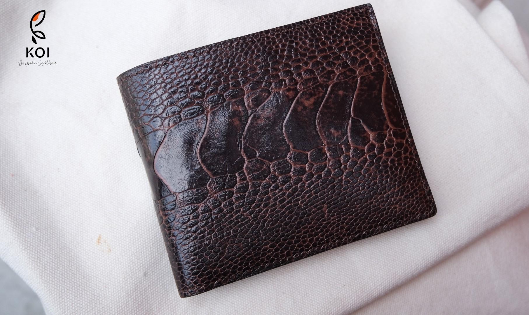 Ví Da Nam Ostrich Leg Wallet