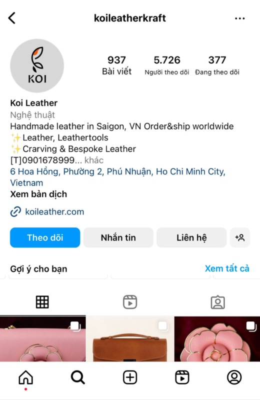 KOI leather – đồ da thủ công cao cấp