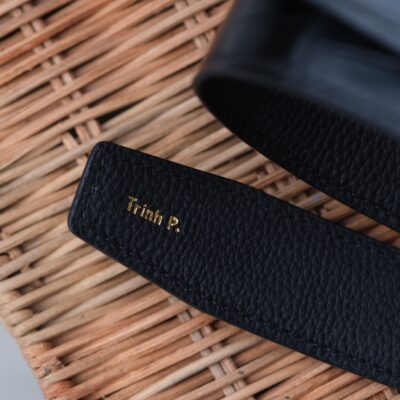 Thắt Lưng Da Nam Da Aligator Đen