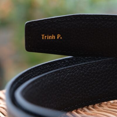 Thắt Lưng Da Nam Da Aligator Đen