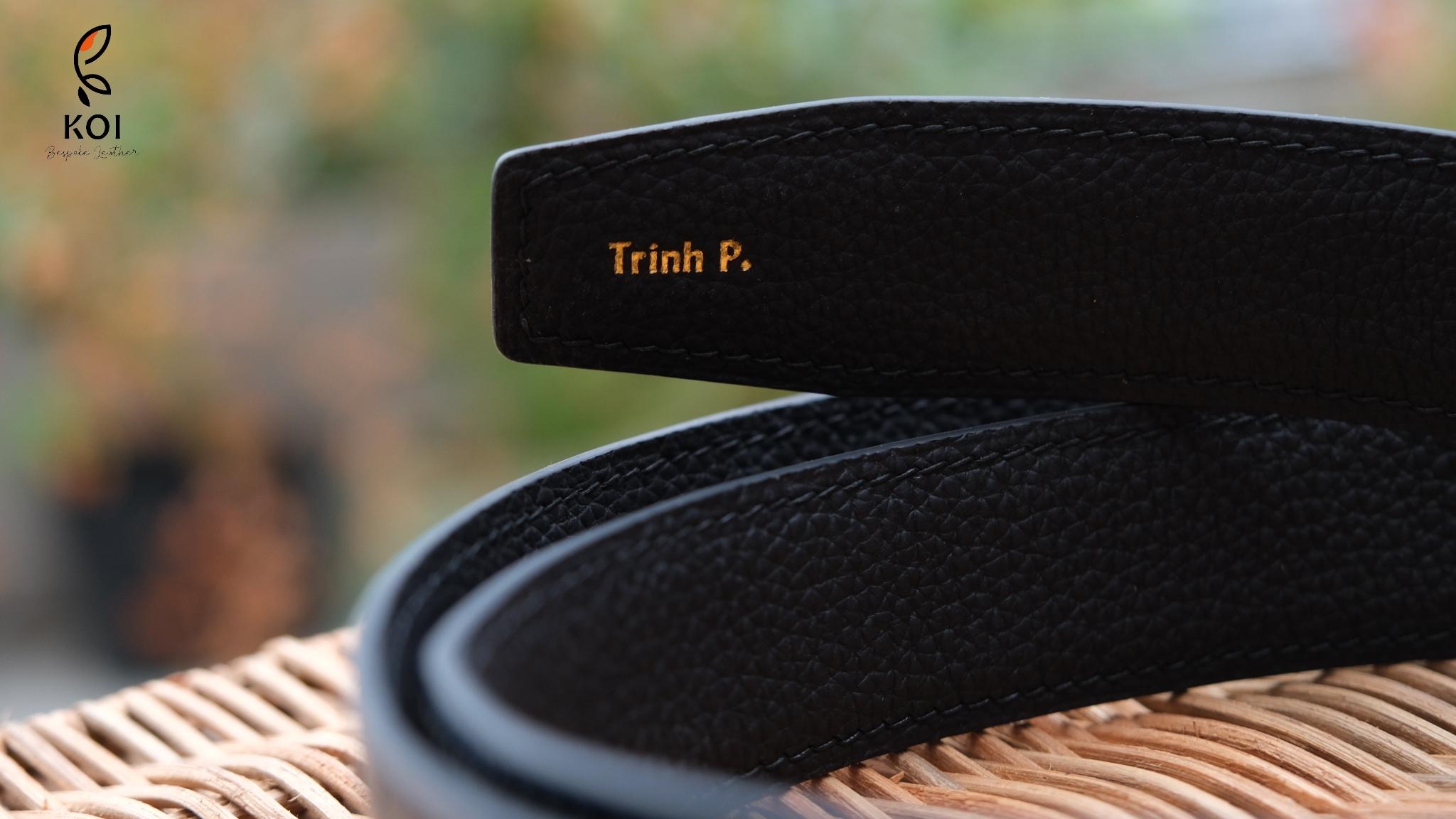 Thắt Lưng Da Nam Da Aligator Đen