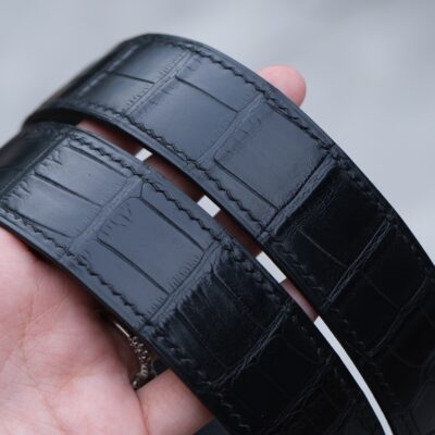 Thắt Lưng Da Nam Da Aligator Đen