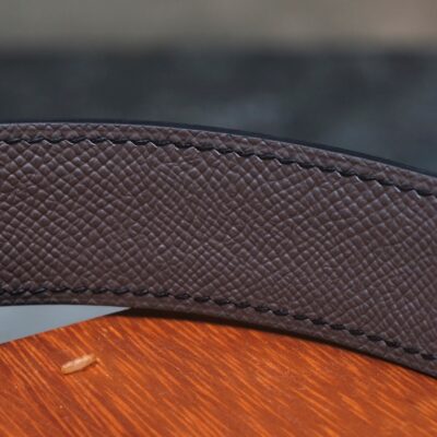 Thắt Lưng Da Nam Da Epsom Nâu Đen