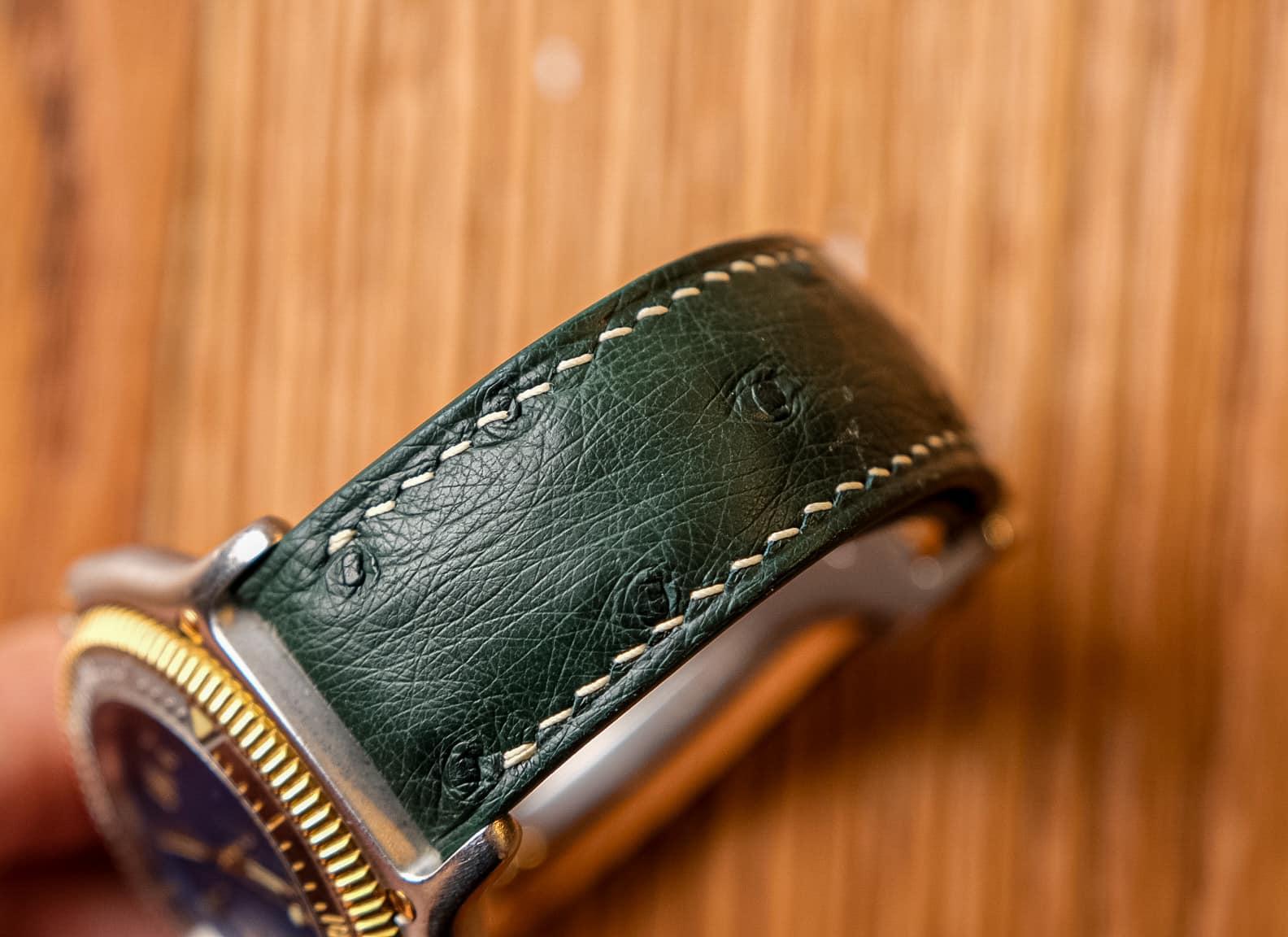 Dây Da Đồng Hồ - Da Ostrich - DarkGreen - Hình 2